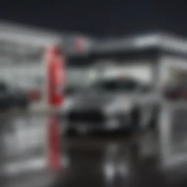 Exterior view of Libertyville Auto Plaza Nissan showcasing the vibrant dealership atmosphere