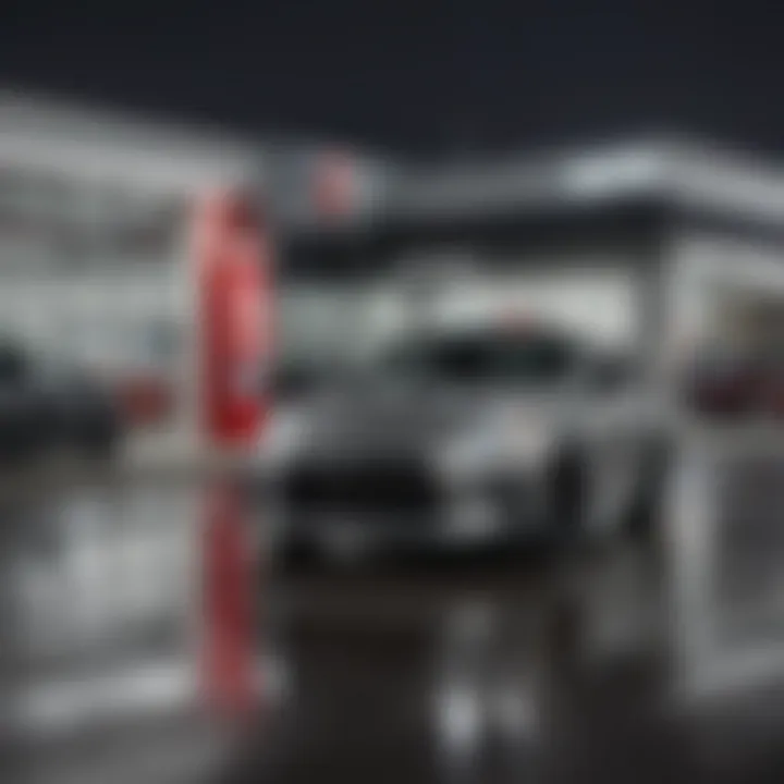 Exterior view of Libertyville Auto Plaza Nissan showcasing the vibrant dealership atmosphere