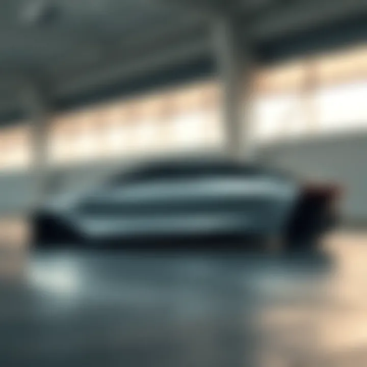 Aerodynamic Elegance of Lucid Air Sleek profile of Lucid Air showcasing its aerodynamic design