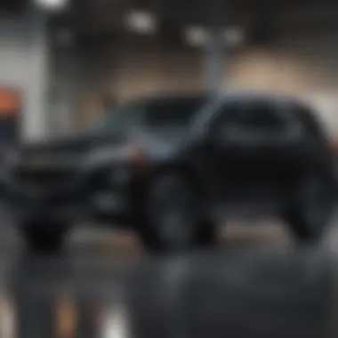 Luxurious Black SUV showcased at Bobby Wood Chevrolet showroom