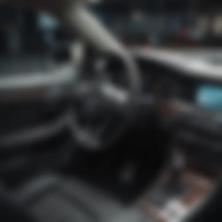 Close-up shot of luxury car interiors at Carmax