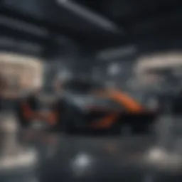 Luxury car showroom at All Stars Motors Inc.