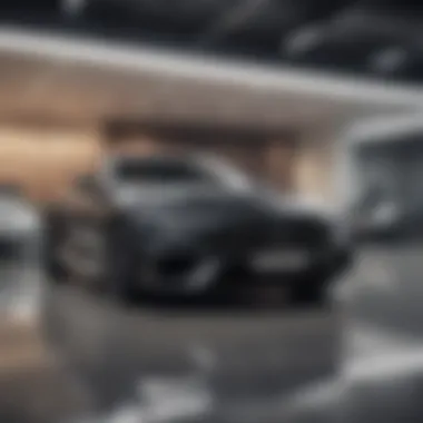 Opulent Display of Vehicles Luxury vehicles in showroom