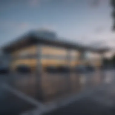 Exterior view of Matthew Auto Mall showcasing its modern architecture and signage