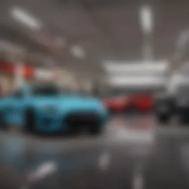 Matthew Auto Mall Showroom Showroom filled with a variety of vehicles available at Matthew Auto Mall
