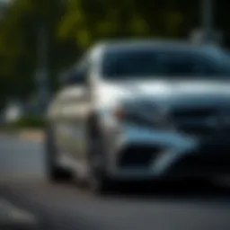 Elegant side profile of the Mercedes C-Class