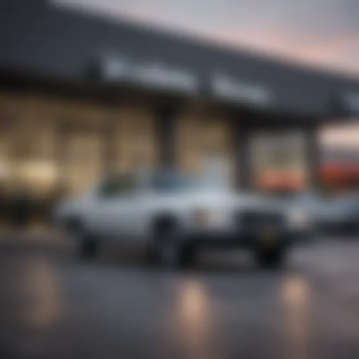 Exterior view of Michael's Cadillac dealership in Fresno