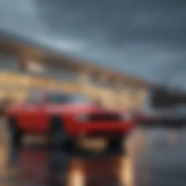 Exterior view of Midstate Dodge dealership showcasing the modern design and signage.