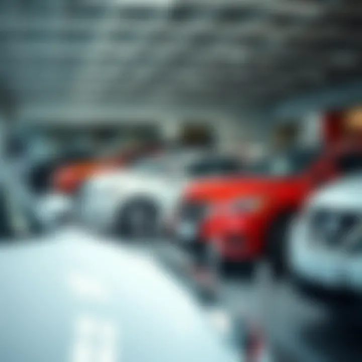 Showroom showcasing various Nissan models