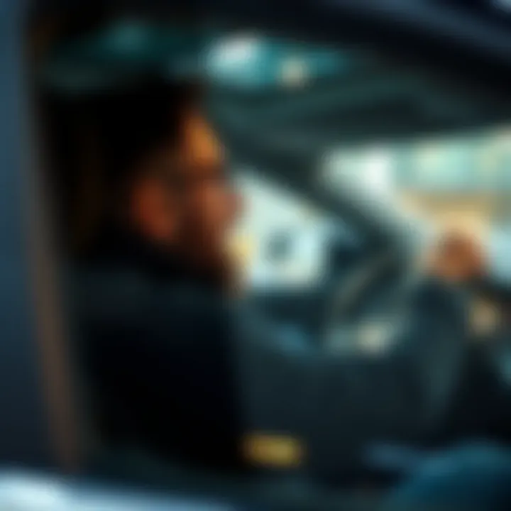 Customer enjoying a test drive in an MKS vehicle.