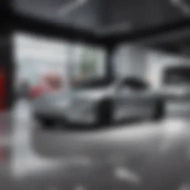 Contemporary Tesla Showroom Aesthetic Modern Tesla showroom with sleek design elements
