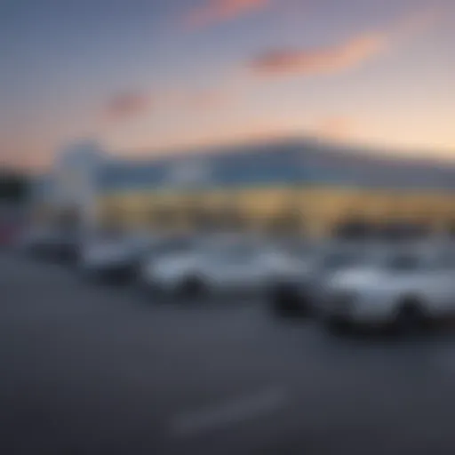 Exterior view of Moses Chevrolet dealership showcasing its modern architecture and branding