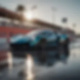 Sleek Sports Car Racing on Myrtle Beach Circuit