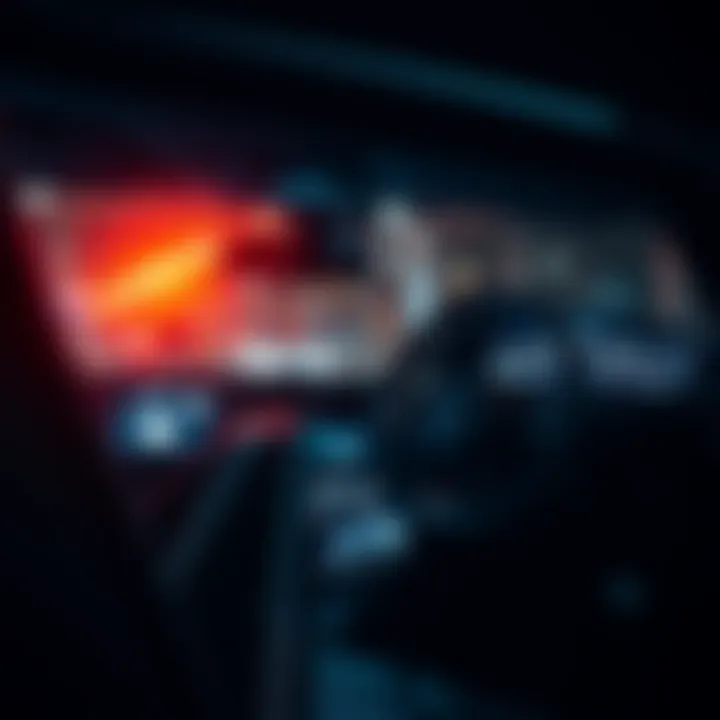 Innovative Car Interior Technology Innovative technology display in a modern car interior
