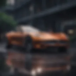 A sleek Fisker electric vehicle showcasing sustainable design.