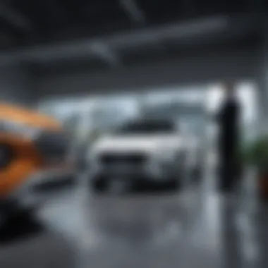 Customer Experience at a Hyundai Dealership Customer interacting with a sales representative at a Hyundai dealership