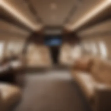 Interior of Lavish Private Jet Cabin