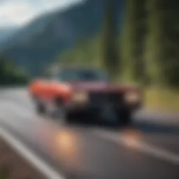 Canadian vehicle on a U.S. highway