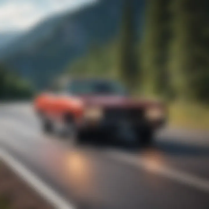 Canadian vehicle on a U.S. highway