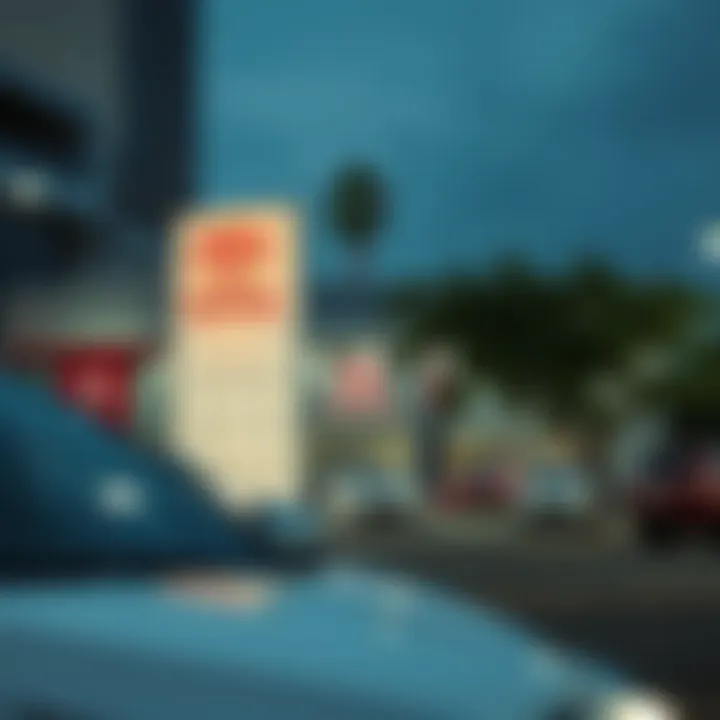 Urban Toyota Dealership Presence Exterior view of a Toyota dealership in a busy urban setting in Mexico