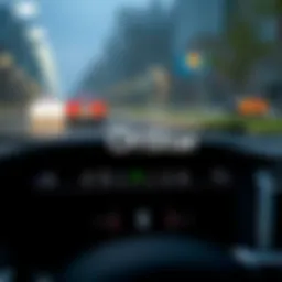 Close-up view of a car dashboard featuring the OnStar interface