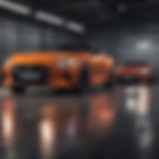 Nissan corporate fleet vehicles parked in a modern setting