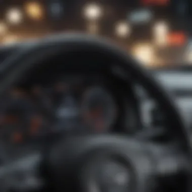 Close-up of Nissan vehicle dashboard showcasing technology