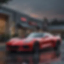 Sleek Chevrolet Corvette parked outside Nye Chevrolet