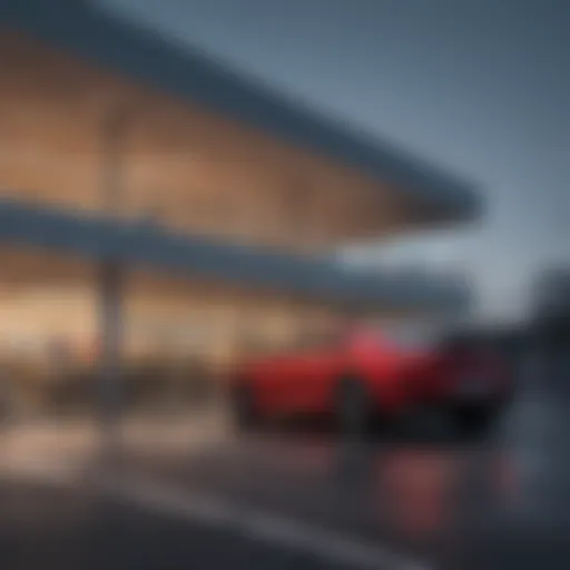 The exterior view of Ourisman Car Dealer showcasing the dealership's modern architecture