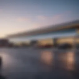 Exterior view of Pomoco dealership showcasing modern architecture