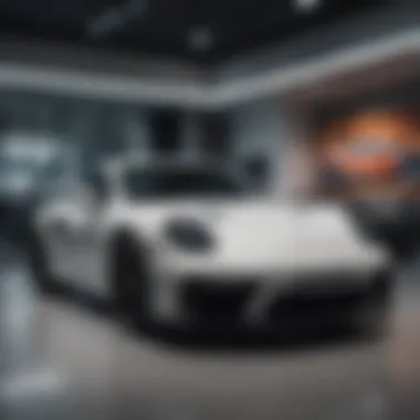 Sophisticated interior design at a Miami Porsche showroom Miami Porsche dealership interior with elegant design