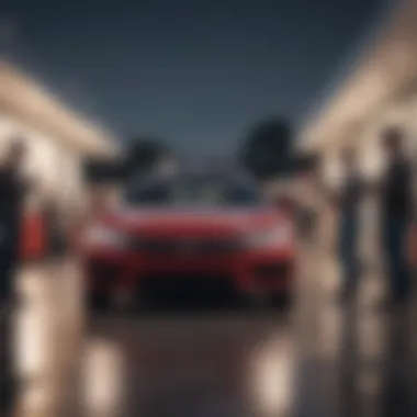 Joyful Ownership: Unveiling a New Honda Experience Happy customer receiving keys to new Honda