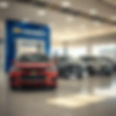 Showroom at Rose Chevrolet featuring latest models Showroom displaying various Chevrolet models