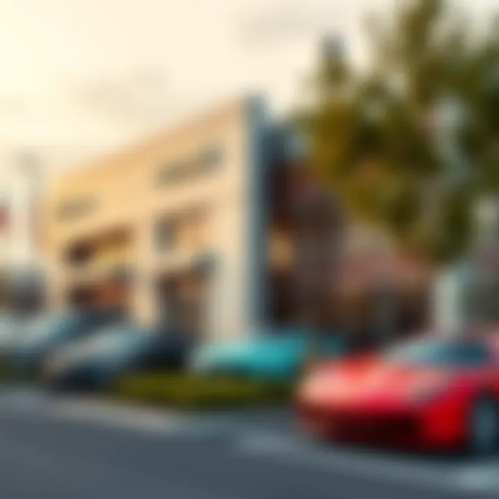 Rossi Dealership Exterior Exterior view of the Rossi dealership showcasing its architectural design