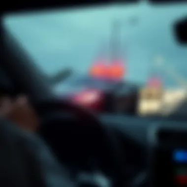 Graphic depicting the safety features of Google Drivetime in action