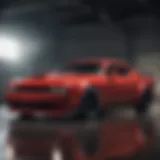 Sleek aerodynamic profile of the Dodge Hellcat SRT Demon