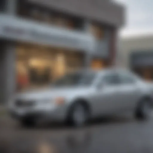 Sleek Silver Sedan parked in front of Bobby Wood Chevrolet