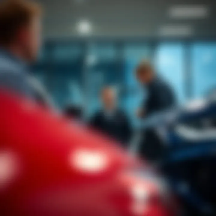 Customer interacting with staff at Spradley Barr