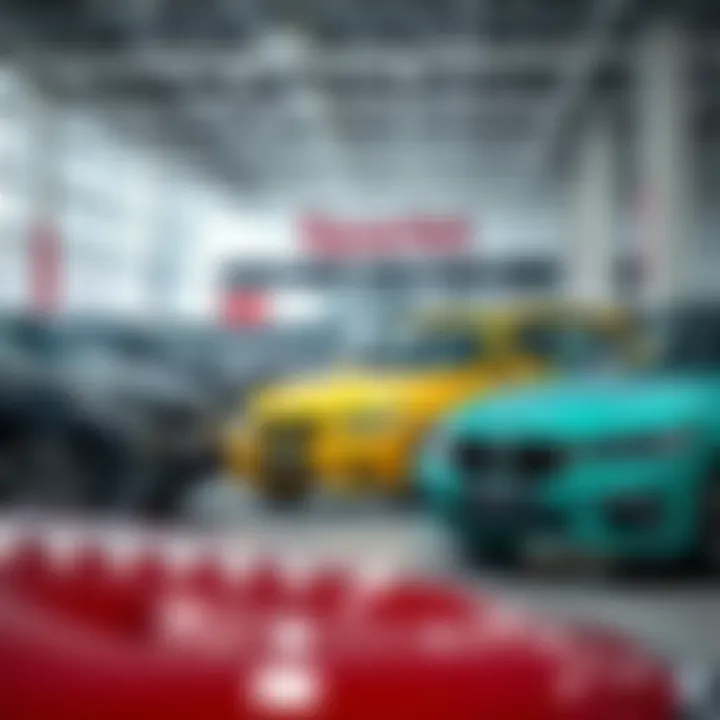 Showroom display of used cars at Spradley Barr