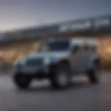 Exterior view of State Line Jeep dealership showcasing a variety of Jeep models