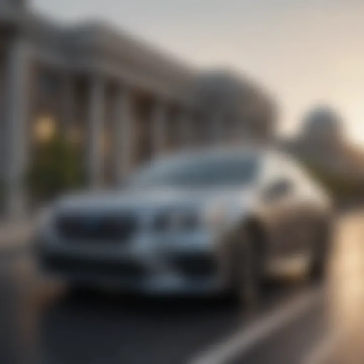 Subaru Legacy parked in front of iconic Washington DC landmarks