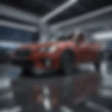Showroom interior of a Subaru dealership in Mexico