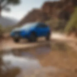 A Subaru vehicle navigating a scenic Mexican landscape