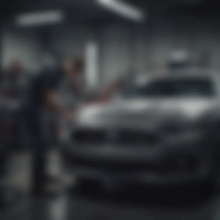 Technician working on a vehicle at Jim Ellis Auto Group service center