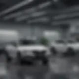 A modern Škoda dealership showcasing a range of vehicles and a welcoming environment.