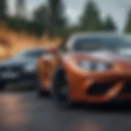 Snapshot of modern automatic braking technology in action