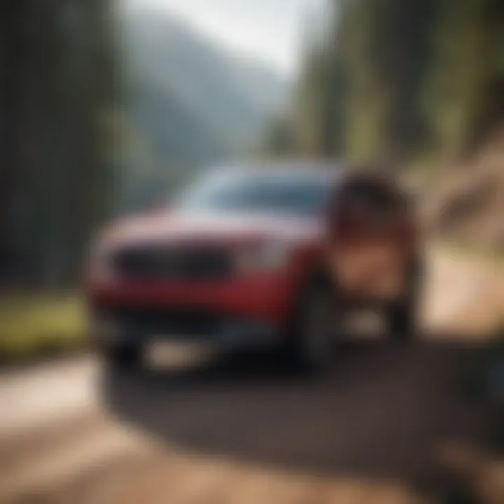 Dodge Durango on a scenic mountain road