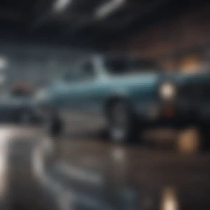Showroom with a variety of used cars available