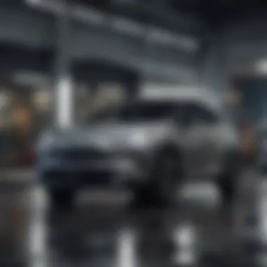 Urban Elegance: Toyota's Electric Crossover Sleek Toyota Electric Crossover in Urban Setting