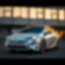 Sleek exterior design of the Toyota Prius Hybrid showcasing its aerodynamic shape